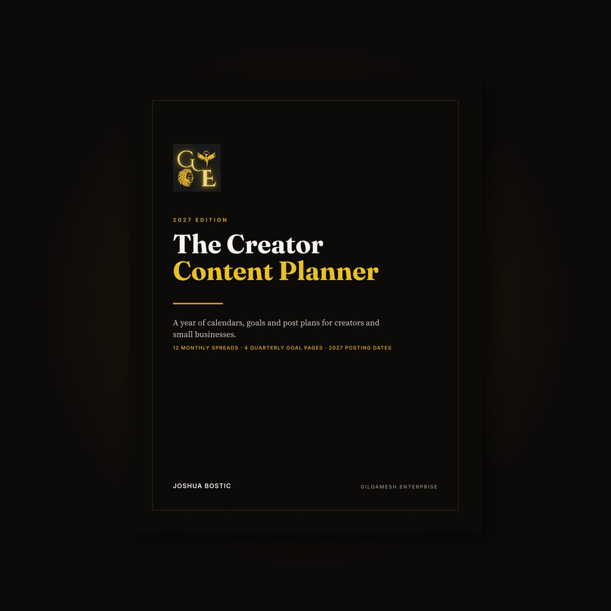 The 2027 Creator Content Planner