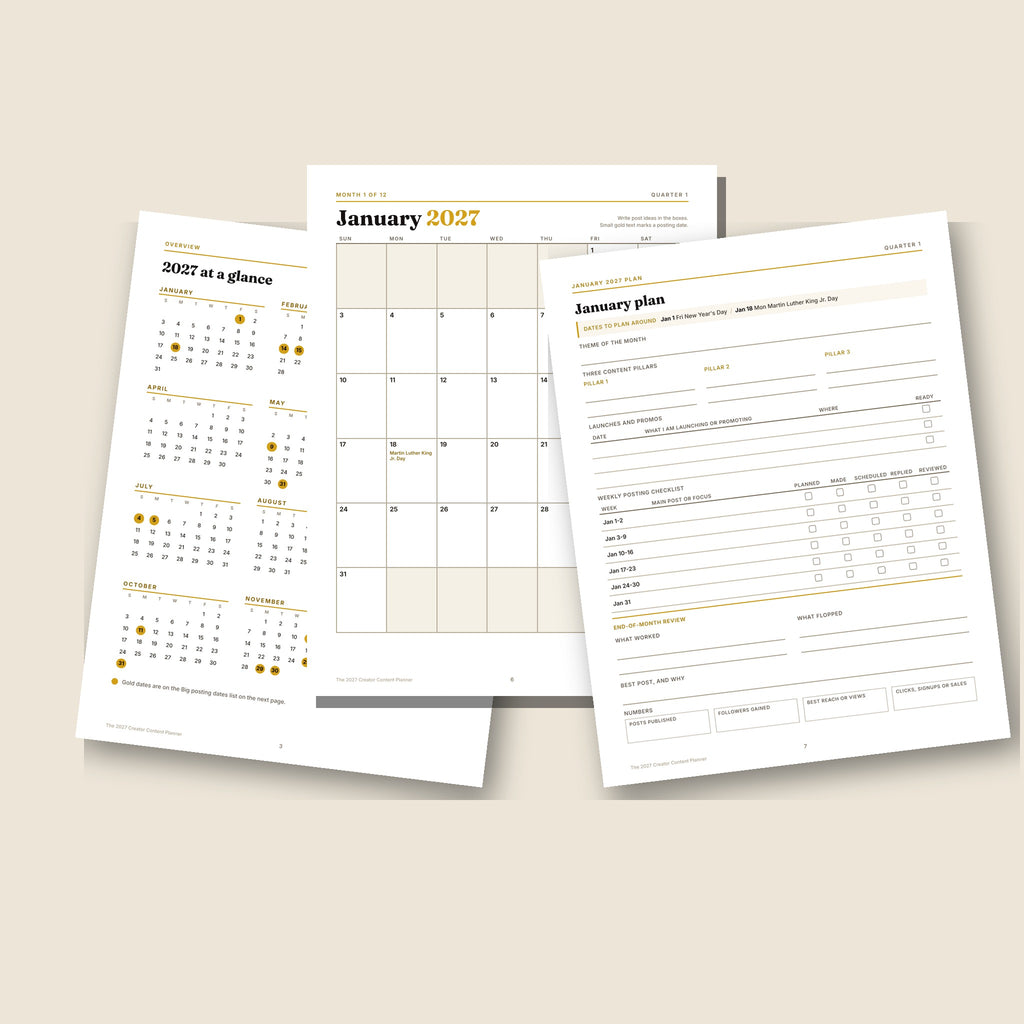 The 2027 Creator Content Planner