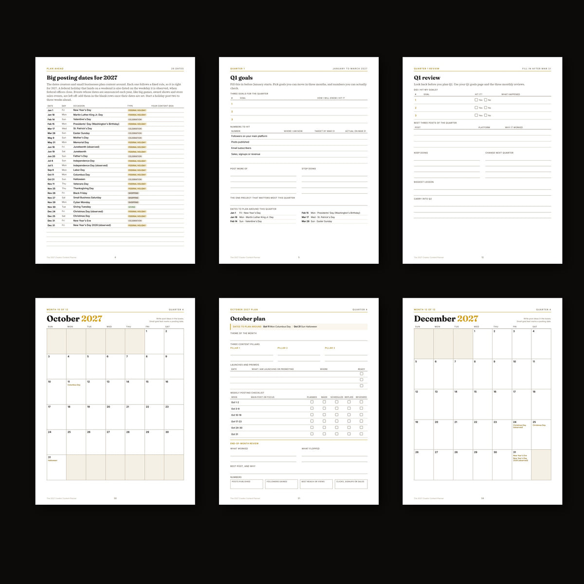 The 2027 Creator Content Planner