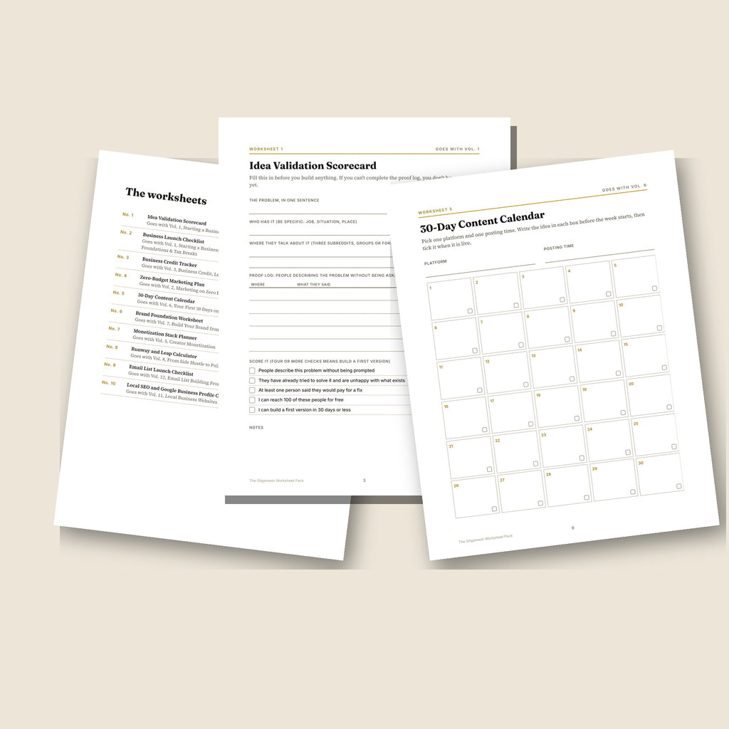 The Gilgamesh Worksheet Pack